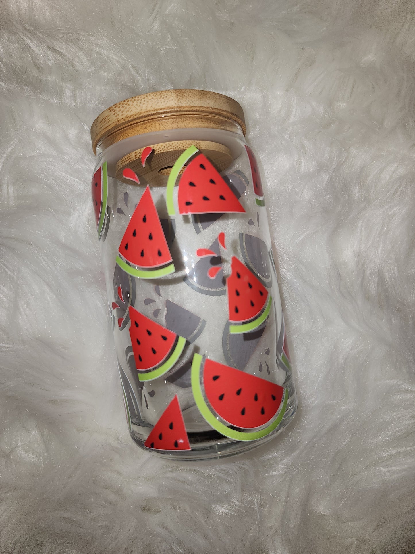 Watermelon Glass Can