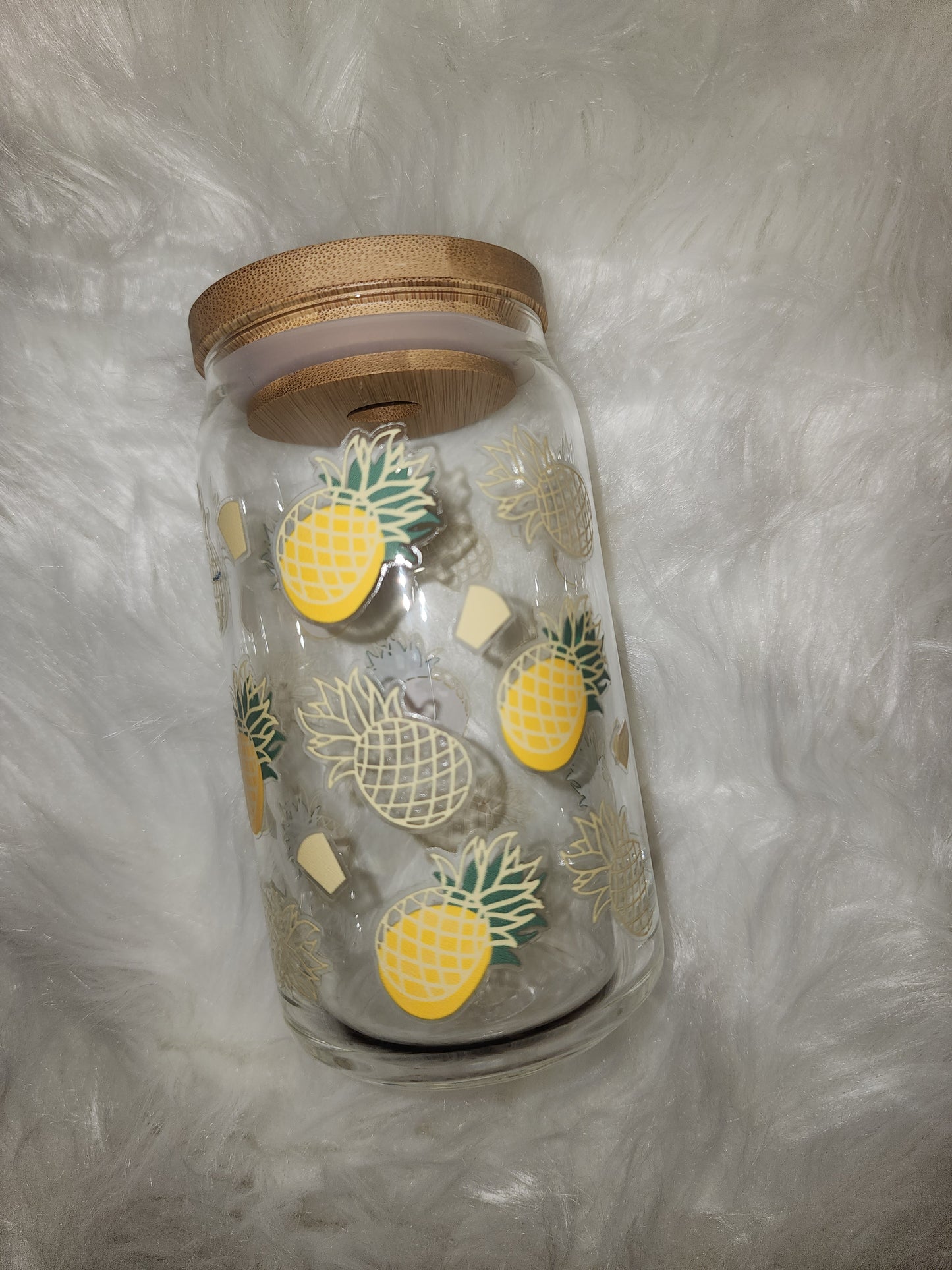 Pineapple Glass Can