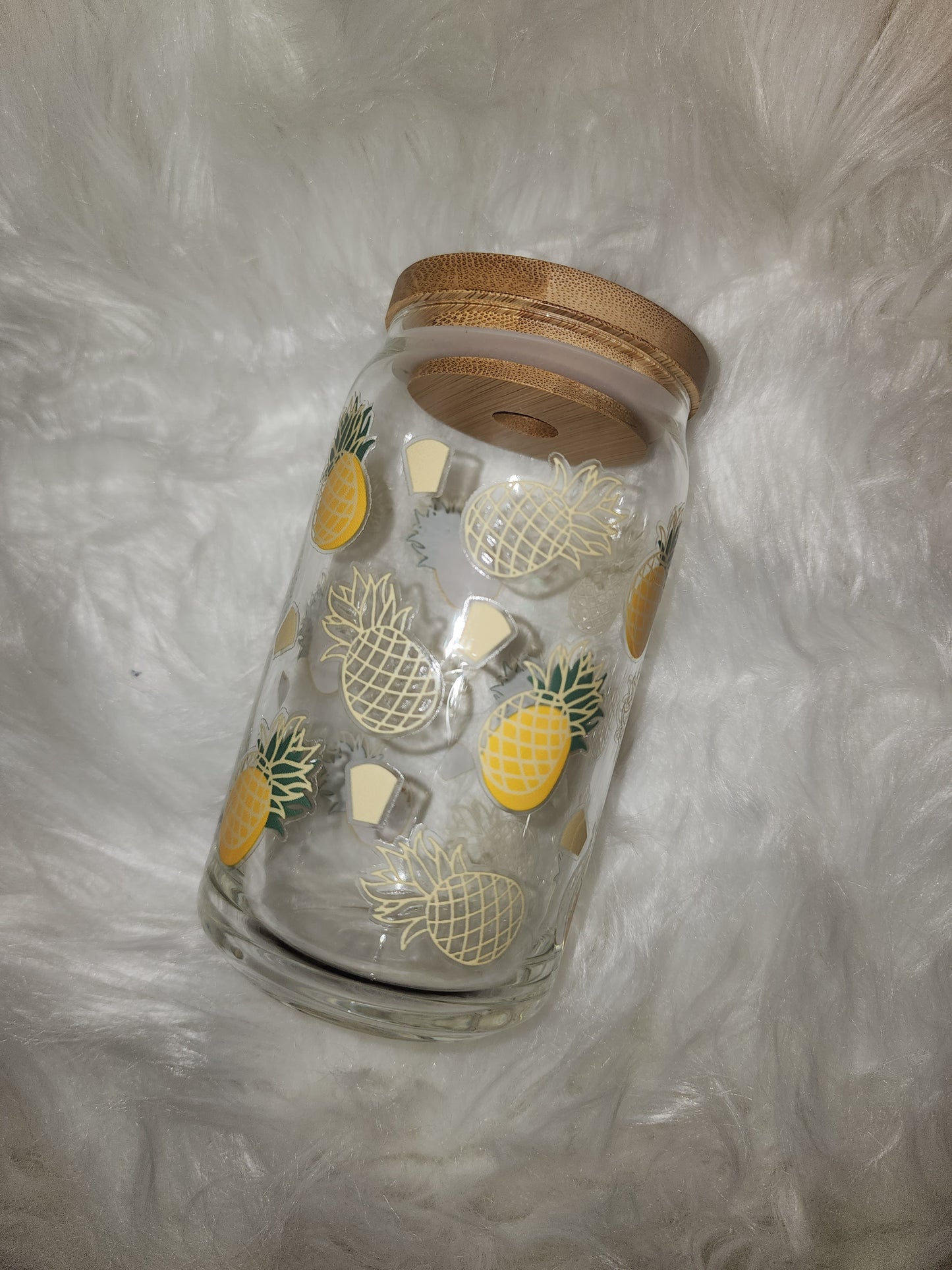 Pineapple Glass Can