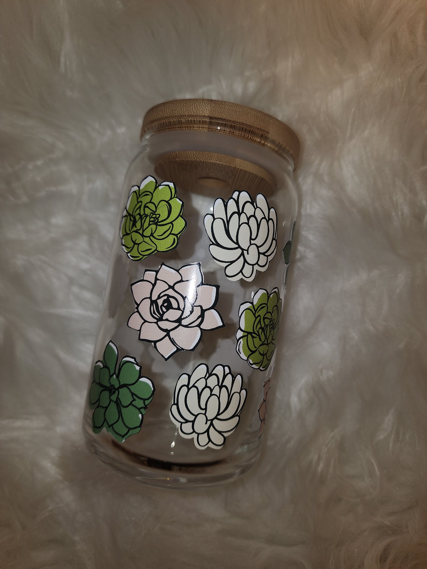 Succulent Glass Can